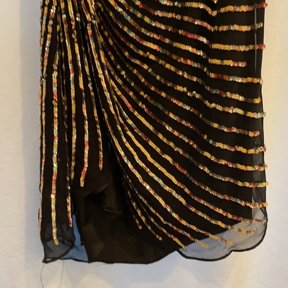 Never worn Terani Couture Dress black dress with multi color sequins. - Picture 4 of 5